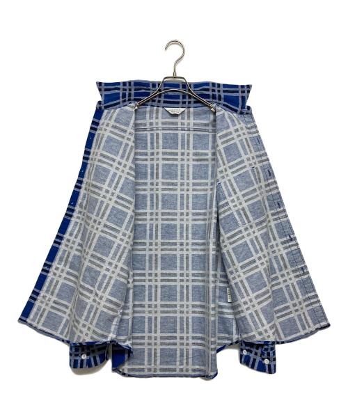 UNUSED（アンユーズド）UNUSED (アンユーズド) コットンBIGチェックシャツ ネイビー サイズ:SIZE2の古着・服飾アイテム