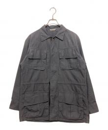 AURALEE（オーラリー）の古着「WASHED FINX RIPSTOP FATIGUE JACKET/ウォッシュド フィンクス リップストップ ファティーグ ジャケット」｜グレー