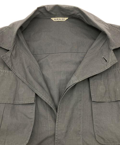 AURALEE（オーラリー）AURALEE (オーラリー) WASHED FINX RIPSTOP FATIGUE JACKET/ウォッシュド フィンクス リップストップ ファティーグ ジャケット グレー サイズ:SIZE4の古着・服飾アイテム