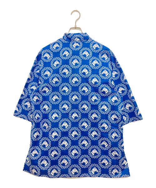 GUCCI（グッチ）GUCCI (グッチ) コットンモスリン ホース プリント シャツ ブルー サイズ:SIZE36の古着・服飾アイテム