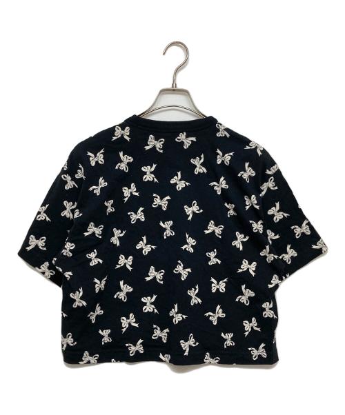 COACH（コーチ）COACH (コーチ) ボウ プリント カーシヴ シグネチャー クロップド Tシャツ ブラック サイズ:SIZE Sの古着・服飾アイテム