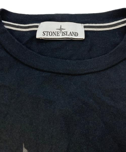 STONE ISLAND（ストーンアイランド）STONE ISLAND (ストーンアイランド) ロゴプリントTシャツ ブラック サイズ:SIZE Lの古着・服飾アイテム