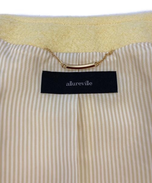 allureville（アルアバイル）allureville (アルアバイル) ブークレーノーカラージャケット イエロー サイズ:SIZE2の古着・服飾アイテム