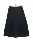 me ISSEY MIYAKEミーイッセイ ミヤケ）の古着「タックプリーツワイドパンツ」｜ブラック