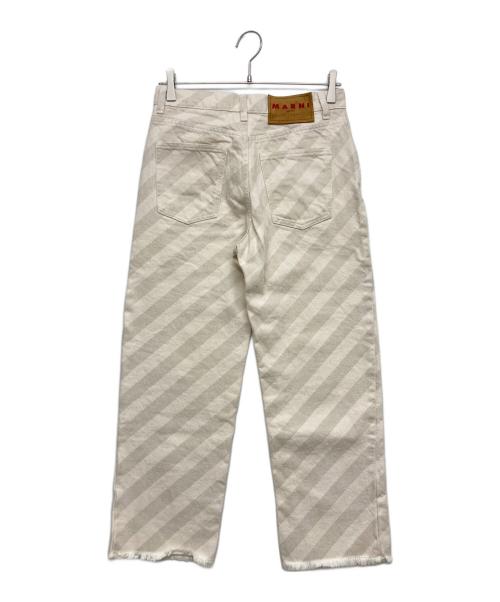 MARNI（マルニ）MARNI (マルニ) Cream Wide-leg jeans ベージュ サイズ:SIZE38の古着・服飾アイテム