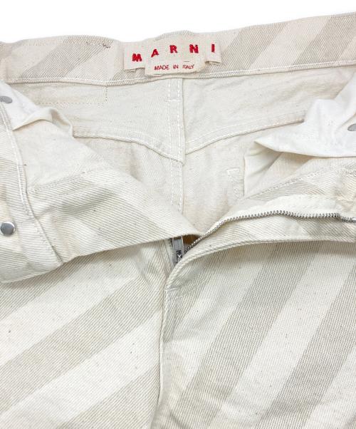 MARNI（マルニ）MARNI (マルニ) Cream Wide-leg jeans ベージュ サイズ:SIZE38の古着・服飾アイテム