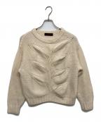 CABANキャバン）の古着「ウール リーフハンドクルーネックプルオーバー　59-02-24-02009」｜ベージュ