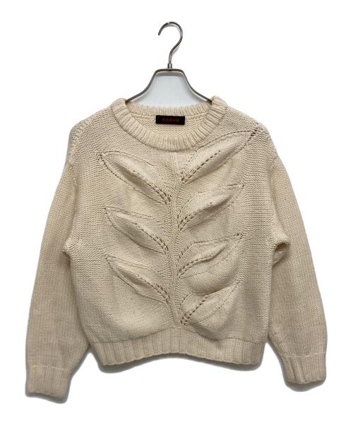 CABAN（キャバン）CABAN (キャバン) ウール リーフハンドクルーネックプルオーバー　59-02-24-02009 ベージュ サイズ:SIZE Sの古着・服飾アイテム