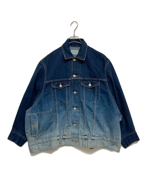 beautiful people（ビューティフルピープル）beautiful people (ビューティフルピープル) double-end selvedge bleach denim blouson インディゴ サイズ:SIZE36の古着・服飾アイテム