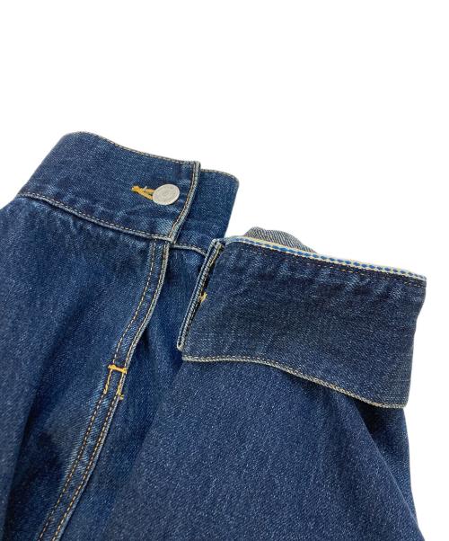beautiful people（ビューティフルピープル）beautiful people (ビューティフルピープル) double-end selvedge bleach denim blouson インディゴ サイズ:SIZE36の古着・服飾アイテム