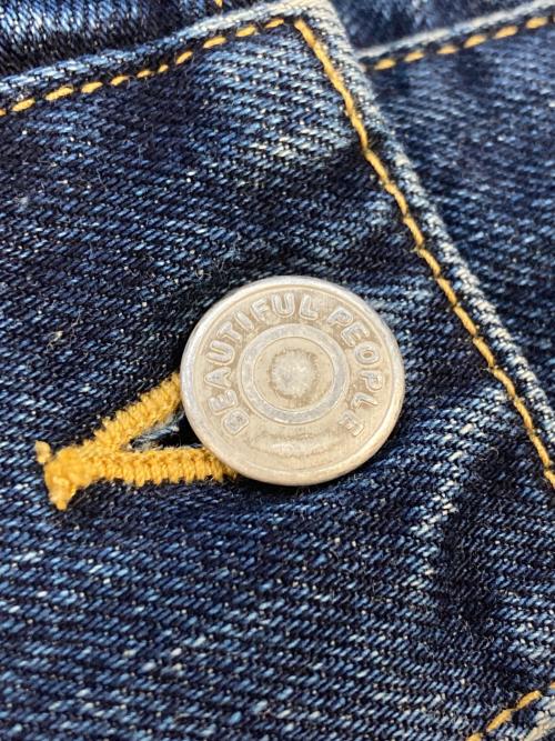 beautiful people（ビューティフルピープル）beautiful people (ビューティフルピープル) double-end selvedge bleach denim blouson インディゴ サイズ:SIZE36の古着・服飾アイテム