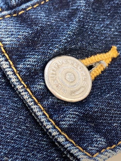 beautiful people（ビューティフルピープル）beautiful people (ビューティフルピープル) double-end selvedge bleach denim blouson インディゴ サイズ:SIZE36の古着・服飾アイテム