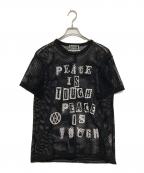 COMME des GARCONS×RAGGED KINGDOM×TRADING MUSEUMコムデギャルソン×ラギッド キングダム×トラディング ミュージアム）の古着「メッシュTシャツ」｜ブラック
