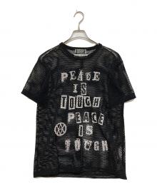 COMME des GARCONS×RAGGED KINGDOM×TRADING MUSEUM（コムデギャルソン×ラギッド キングダム×トラディング ミュージアム）の古着「メッシュTシャツ」｜ブラック