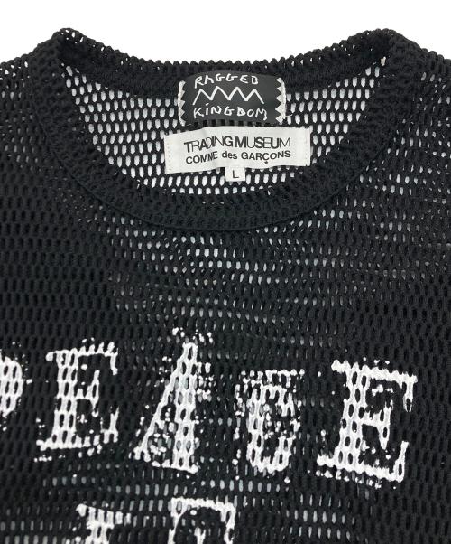 COMME des GARCONS（コムデギャルソン）COMME des GARCONS (コムデギャルソン) RAGGED KINGDOM (ラギッド キングダム) TRADING MUSEUM (トラディング ミュージアム) メッシュTシャツ ブラック サイズ:SIZE Lの古着・服飾アイテム