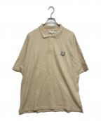 maison kitsuneメゾンキツネ）の古着「ボールド フォックスヘッド パッチ オーバーサイズ ポロ」｜ベージュ