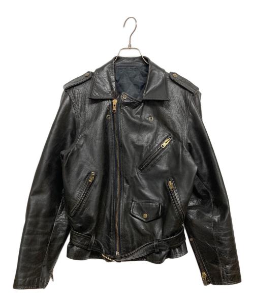 Y'S for men RED RABEL（ワイズフォーメン レッドレーベル）Y'S for men RED RABEL (ワイズフォーメン レッドレーベル) 裏地キルティング カウレザー ダブルライダースジャケット ブラック サイズ:SIZE Lの古着・服飾アイテム
