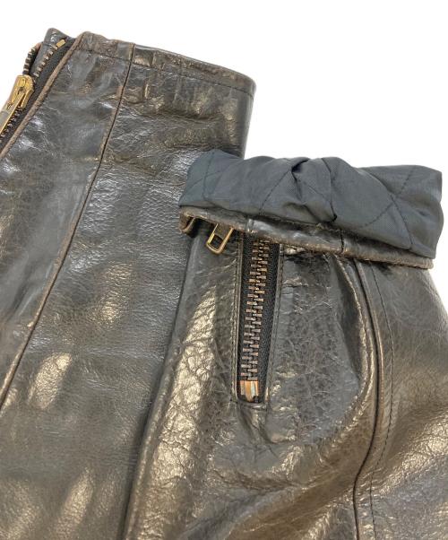 Y'S for men RED RABEL（ワイズフォーメン レッドレーベル）Y'S for men RED RABEL (ワイズフォーメン レッドレーベル) 裏地キルティング カウレザー ダブルライダースジャケット ブラック サイズ:SIZE Lの古着・服飾アイテム