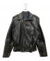Y'S for men RED RABEL (ワイズフォーメン レッドレーベル) 裏地キルティング カウレザー ダブルライダースジャケット ブラック サイズ:SIZE L：140000円