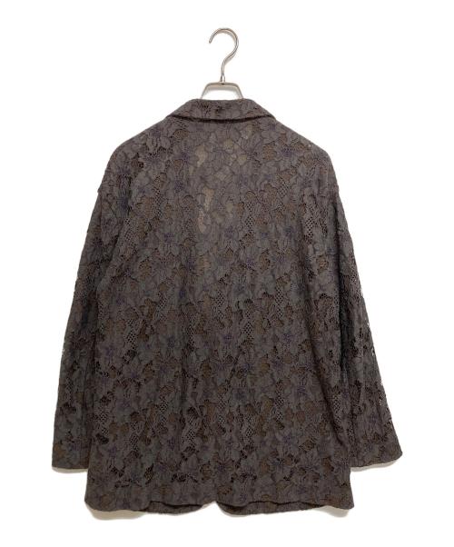Noble（ノーブル）Noble (ノーブル) レースオーバージャケット グレー サイズ:実寸参照の古着・服飾アイテム