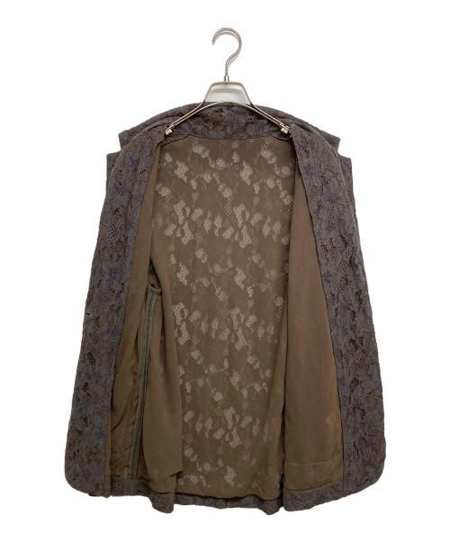 Noble（ノーブル）Noble (ノーブル) レースオーバージャケット グレー サイズ:実寸参照の古着・服飾アイテム