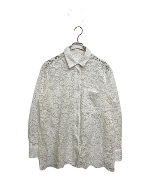 Noble（ノーブル）Noble (ノーブル) レースシャツ ホワイト サイズ:実寸サイズ参照の古着・服飾アイテム