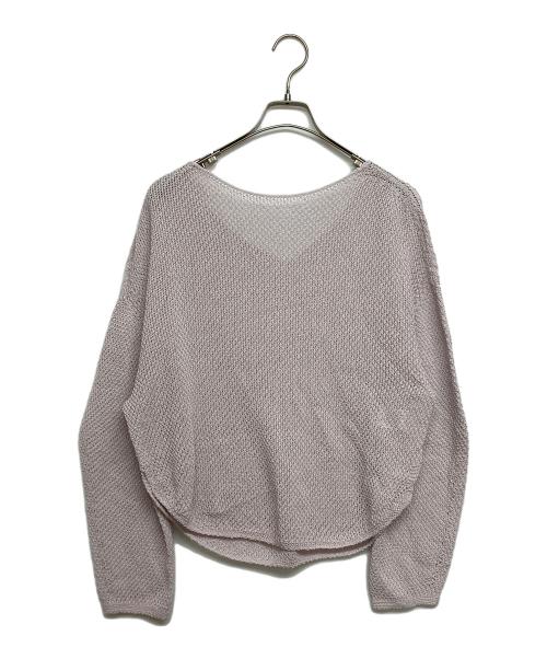 Noble（ノーブル）Noble (ノーブル) ペーパーヤーンカノコ BACK Vプルオーバー ピンク サイズ:SIZE  Freeの古着・服飾アイテム