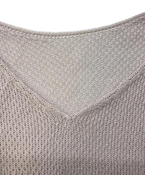 Noble（ノーブル）Noble (ノーブル) ペーパーヤーンカノコ BACK Vプルオーバー ピンク サイズ:SIZE  Freeの古着・服飾アイテム