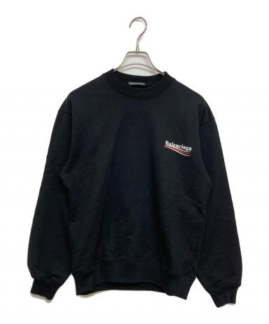 美品】Balenciaga キャンペーンロゴ パーカー Mサイズ ブラック 黒 