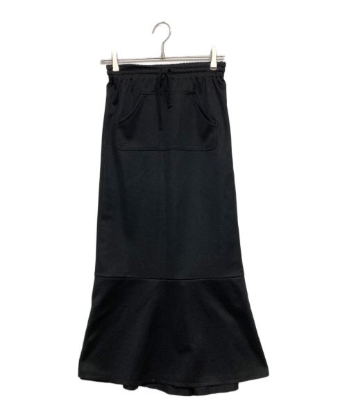 JUNYA WATANABE COMME des GARCONS（(ジュンヤワタナベ コムデギャルソン）JUNYA WATANABE COMME des GARCONS ((ジュンヤワタナベ コムデギャルソン) フロントポケットジャージフレアスカート ブラック サイズ:-の古着・服飾アイテム