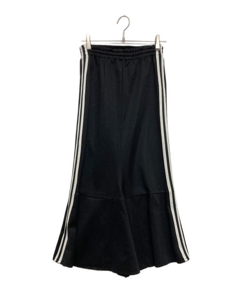 JUNYA WATANABE COMME des GARCONS（(ジュンヤワタナベ コムデギャルソン）JUNYA WATANABE COMME des GARCONS ((ジュンヤワタナベ コムデギャルソン) フロントポケットジャージフレアスカート ブラック サイズ:-の古着・服飾アイテム