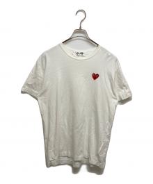 PLAY COMME des GARCONS（プレイコムデギャルソン）の古着「ハートワッペンTシャツ」｜ホワイト