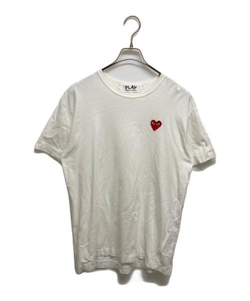 PLAY COMME des GARCONS（プレイコムデギャルソン）PLAY COMME des GARCONS (プレイコムデギャルソン) ハートワッペンTシャツ ホワイト サイズ:SIZE XLの古着・服飾アイテム
