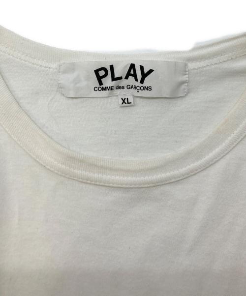 PLAY COMME des GARCONS（プレイコムデギャルソン）PLAY COMME des GARCONS (プレイコムデギャルソン) ハートワッペンTシャツ ホワイト サイズ:SIZE XLの古着・服飾アイテム