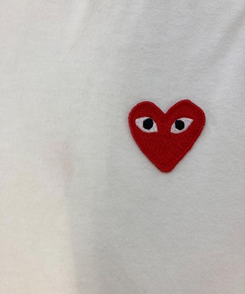 PLAY COMME des GARCONS（プレイコムデギャルソン）PLAY COMME des GARCONS (プレイコムデギャルソン) ハートワッペンTシャツ ホワイト サイズ:SIZE XLの古着・服飾アイテム