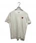 PLAY COMME des GARCONS（プレイコムデギャルソン）の古着「ハートワッペンTシャツ」｜ホワイト