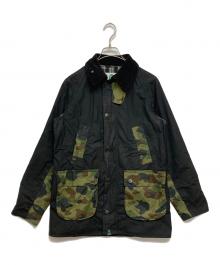 Barbour×A BATHING APE（バブアー×アベイシングエイプ）の古着「1ST CAMO BEDALE JACKET」｜ブラック×カーキ