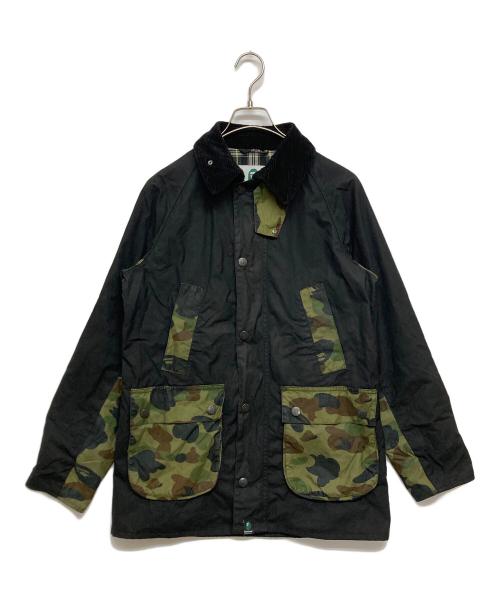 Barbour（バブアー）Barbour (バブアー) A BATHING APE (アベイシングエイプ) 1ST CAMO BEDALE JACKET ブラック×カーキ サイズ:SIZE Sの古着・服飾アイテム