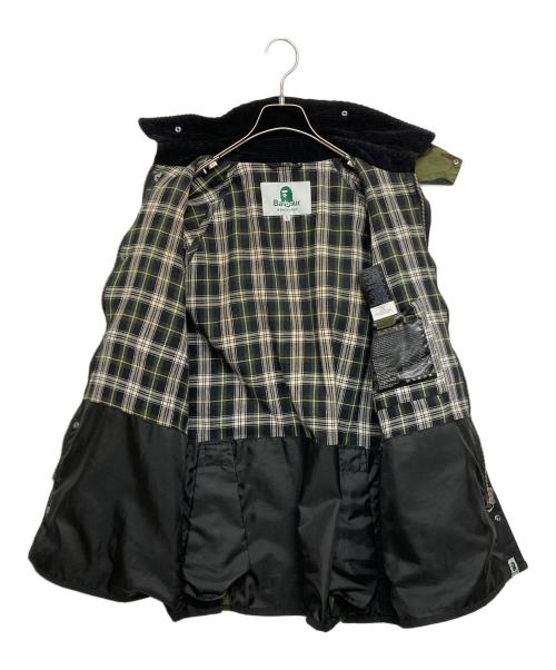 Barbour（バブアー）Barbour (バブアー) A BATHING APE (アベイシングエイプ) 1ST CAMO BEDALE JACKET ブラック×カーキ サイズ:SIZE Sの古着・服飾アイテム