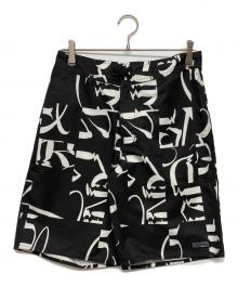 stussy×NEIGHBORHOOD BONEYARDS（ステューシー）の古着「ダブルネームスイムショーツ」｜ブラック
