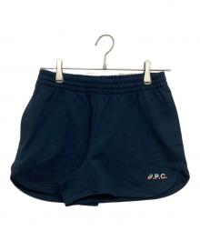 A.P.C.×asics（アーペーセー×アシックス）の古着「スウェットショートパンツ」｜ネイビー
