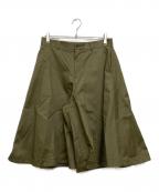 COMME des GARCONS HOMME PLUSコムデギャルソンオムプリュス）の古着「ツイルコットンワイドショーツ」｜カーキ