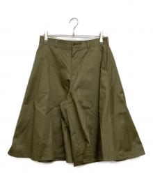 COMME des GARCONS HOMME PLUS（コムデギャルソンオムプリュス）の古着「ツイルコットンワイドショーツ」｜カーキ