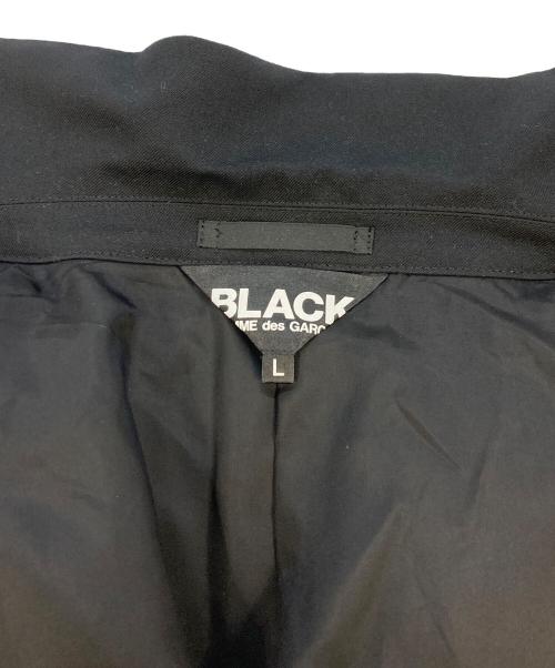 BLACK COMME des GARCONS（ブラックコムデギャルソン）BLACK COMME des GARCONS (ブラックコムデギャルソン) ウールギャバ丸襟ロングジャケット ブラック サイズ:SIZE Lの古着・服飾アイテム