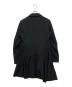 BLACK COMME des GARCONS (ブラックコムデギャルソン) ウールギャバ丸襟ロングジャケット ブラック サイズ:SIZE L：60000円