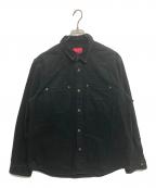 SUPREMEシュプリーム）の古着「Script Canvas Snap Shirt」｜ブラック