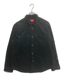 SUPREME（シュプリーム）の古着「Script Canvas Snap Shirt」｜ブラック