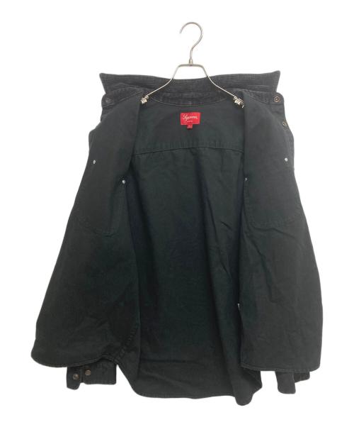SUPREME（シュプリーム）SUPREME (シュプリーム) Script Canvas Snap Shirt ブラック サイズ:SIZE Lの古着・服飾アイテム