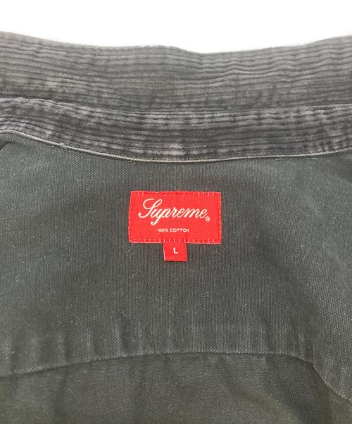 SUPREME（シュプリーム）SUPREME (シュプリーム) Script Canvas Snap Shirt ブラック サイズ:SIZE Lの古着・服飾アイテム
