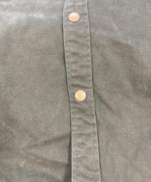 SUPREME（シュプリーム）SUPREME (シュプリーム) Script Canvas Snap Shirt ブラック サイズ:SIZE Lの古着・服飾アイテム